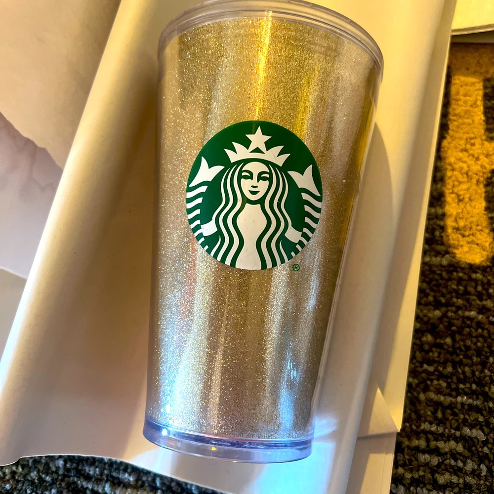 Starbucks gold Tumbler 16 ounce cup